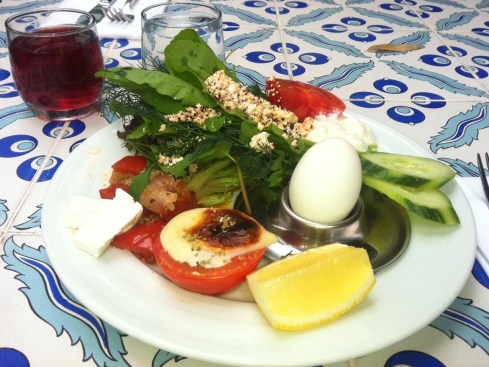 Color photo of a Turkish Breakfast