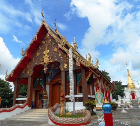 color photo of a local temple in Northern Thailand
