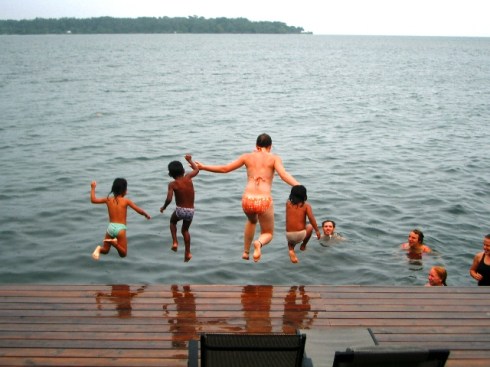 Caribe Vibes Playing in the Sea